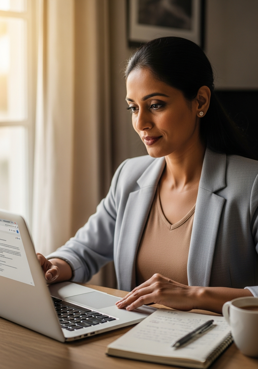 Indian woman returning to work after a break